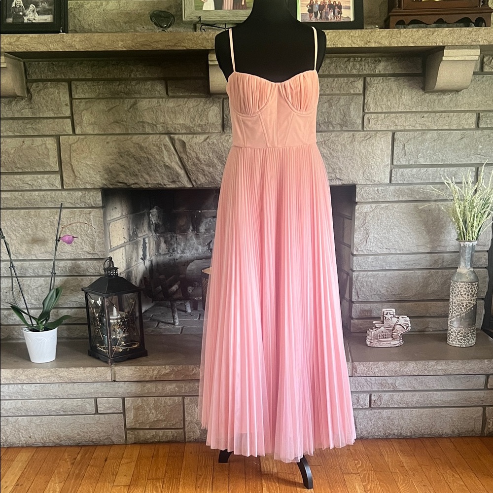 Hutch Anthropology  Blush Pink Pleated Dress